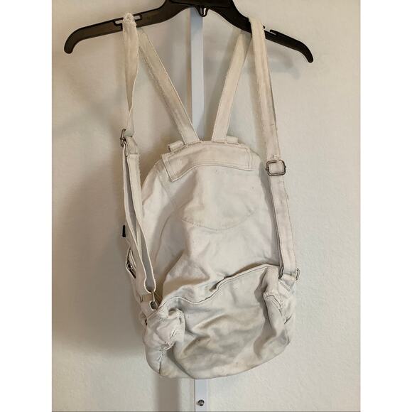Baggu Women\'s Cream Canvas Drawstring Backpack Minimalist Travel S2-7 main image 5